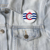 Badge Rond 5 Cm Drapeau de Cincinnati, Bouton de l'Ohio (En situation)