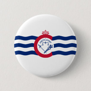 Badge Rond 5 Cm Drapeau de Cincinnati (Ohio)