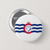 Badge Rond 5 Cm Drapeau de Cincinnati (Ohio) (Devant & derrière)