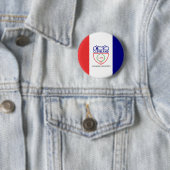 Badge Rond 5 Cm Drapeau de Cleveland, Ohio Pinback Button (En situation)