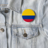 Badge Rond 5 Cm Drapeau de Colombie (En situation)