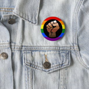 Badge Rond 5 Cm Drapeau de couleur des personnes queer de Slippery