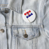 Badge Rond 5 Cm Drapeau de Croatie (En situation)