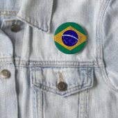 Badge Rond 5 Cm Drapeau de cru du Brésil (En situation)