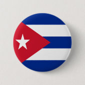 Badge Rond 5 Cm Drapeau de Cuba (Devant)