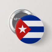 Badge Rond 5 Cm Drapeau de Cuba (Devant & derrière)
