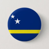 Badge Rond 5 Cm Drapeau de Curaçao (Devant)