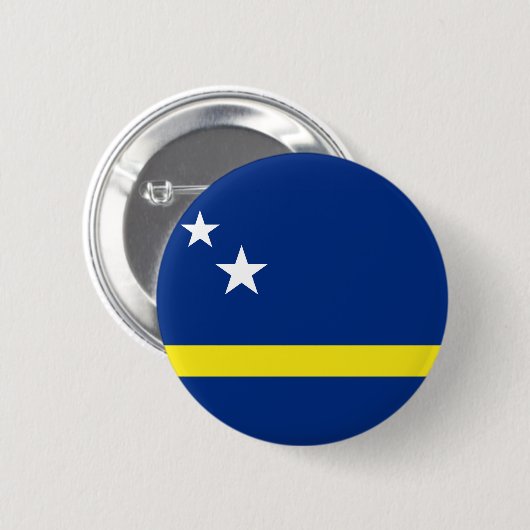 Badge Rond 5 Cm Drapeau de Curaçao (Devant & derrière)