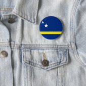 Badge Rond 5 Cm Drapeau de Curaçao (En situation)