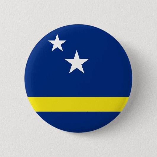Badge Rond 5 Cm Drapeau de Curaçao (Devant)