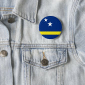 Badge Rond 5 Cm Drapeau de Curaçao (En situation)
