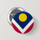 Badge Rond 5 Cm Drapeau de Denver, Colorado (Devant & derrière)