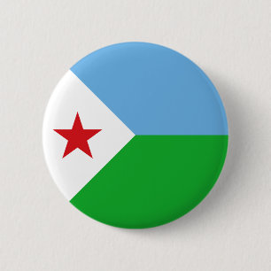 Badge Rond 5 Cm Drapeau de Djibouti