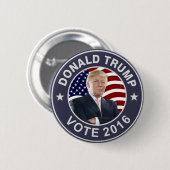 Badge Rond 5 Cm Drapeau de Donald Trump USA (Devant & derrière)