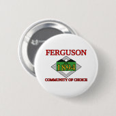 Badge Rond 5 Cm Drapeau de Ferguson, Missouri (Devant & derrière)