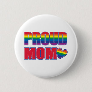 Badge Rond 5 Cm Drapeau de Fier-MAMAN-Arc-en-ciel