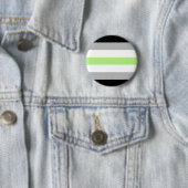 Badge Rond 5 Cm Drapeau de fierté agender (En situation)