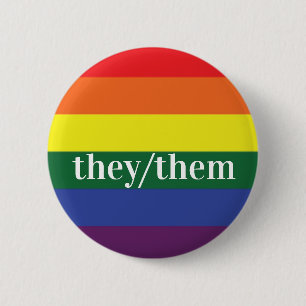 Badge Rond 5 Cm Drapeau de fierté arc-en-ciel LGBT Bouton de prono