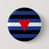 Badge Rond 5 Cm Drapeau de fierté cuir queer (Devant)