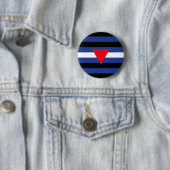 Badge Rond 5 Cm Drapeau de fierté cuir queer (En situation)
