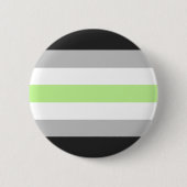 Badge Rond 5 Cm Drapeau de fierté d'Agender (Devant)