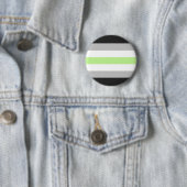 Badge Rond 5 Cm Drapeau de fierté d'Agender (En situation)