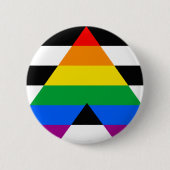 Badge Rond 5 Cm Drapeau de fierté d'allié (Devant)