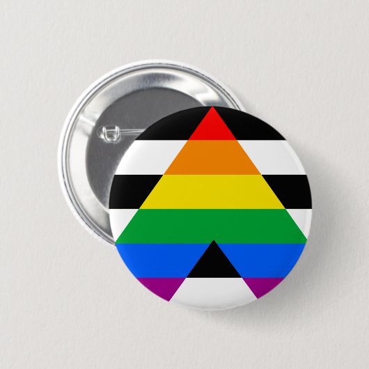 Badge Rond 5 Cm Drapeau de fierté d'allié (Devant & derrière)