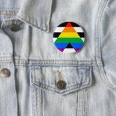 Badge Rond 5 Cm Drapeau de fierté d'allié (En situation)