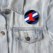 Badge Rond 5 Cm Drapeau de fierté de bottes (En situation)