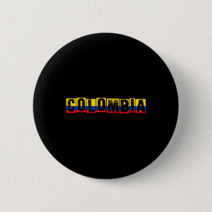 Badge Rond 5 Cm Drapeau de fierté de Colombie Expatrié national co