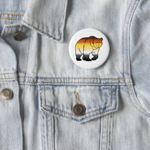 Badge Rond 5 Cm Drapeau de fierté de Gay Bear coloré   