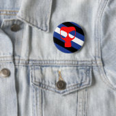 Badge Rond 5 Cm Drapeau de fierté de masque (En situation)