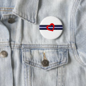 Badge Rond 5 Cm Drapeau de fierté en cuir (En situation)