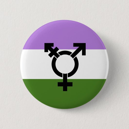 Badge Rond 5 Cm Drapeau de fierté genderqueer (Devant)