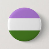 Badge Rond 5 Cm Drapeau de fierté genderqueer (Devant)