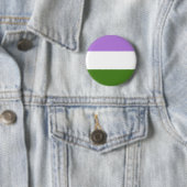 Badge Rond 5 Cm Drapeau de fierté genderqueer (En situation)
