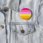 Badge Rond 5 Cm Drapeau de fierté lesbienne (Aube) (En situation)