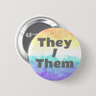 Badge Rond 5 Cm Drapeau de fierté Pronoun Boho Genderfaun personna