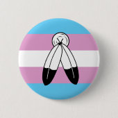 Badge Rond 5 Cm Drapeau de fierté trans bispirituel (Devant)