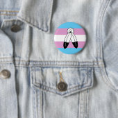 Badge Rond 5 Cm Drapeau de fierté trans bispirituel (En situation)