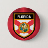 Badge Rond 5 Cm Drapeau de Floride (Devant)