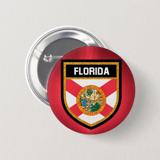 Badge Rond 5 Cm Drapeau de Floride (Devant & derrière)