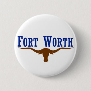 Badge Rond 5 Cm Drapeau de Fort Worth