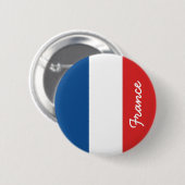 Badge Rond 5 Cm Drapeau de France (Devant & derrière)