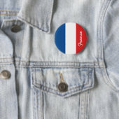 Badge Rond 5 Cm Drapeau de France (En situation)