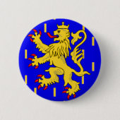 Badge Rond 5 Cm Drapeau de Franche-Comté (France) (Devant)