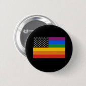 Badge Rond 5 Cm Drapeau de gay pride (Devant & derrière)