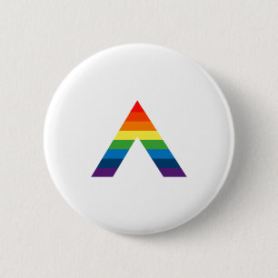 Badge Rond 5 Cm Drapeau de gay pride d'arc-en-ciel d'ALLIÉ de LGB
