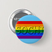 Badge Rond 5 Cm Drapeau de gay pride de SOTCHI (Devant & derrière)